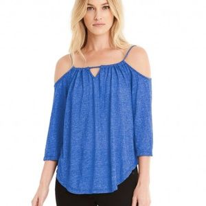 Michael Stars Brooklyn Jersey Cold Shoulder Top